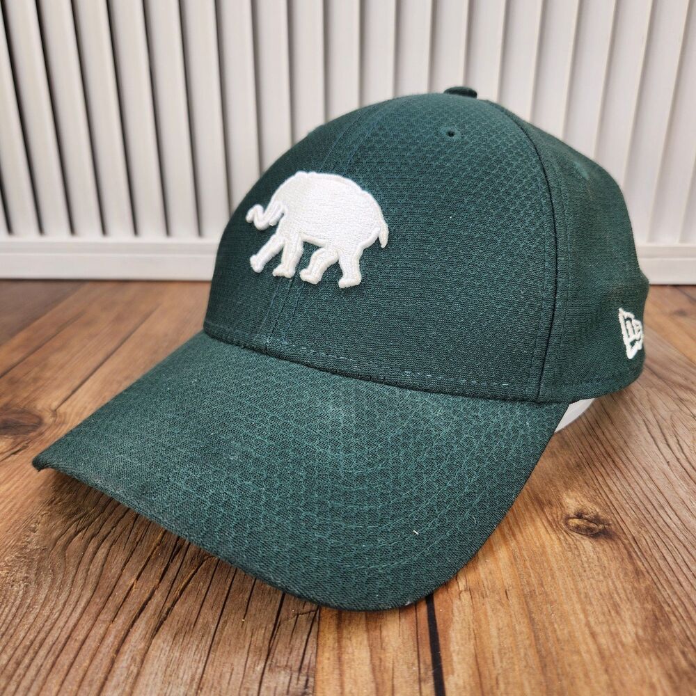Oakland Athletics A's 3930 Ball Cap Green Throwback White Elephant Cactus League